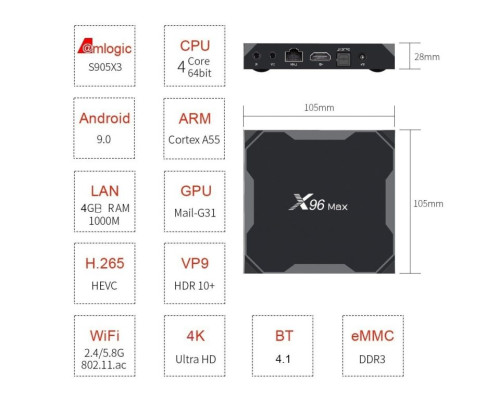 ТВ приставка X96 Max Plus 4/32